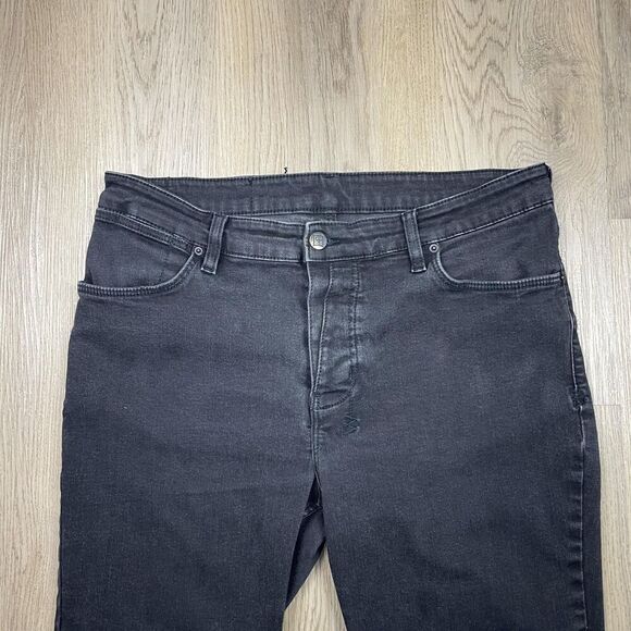 Ksubi Jeans Mens 34 Black Skinny Stretch Denim Cross Embroidery Australia Urban - Picture 2 of 11
